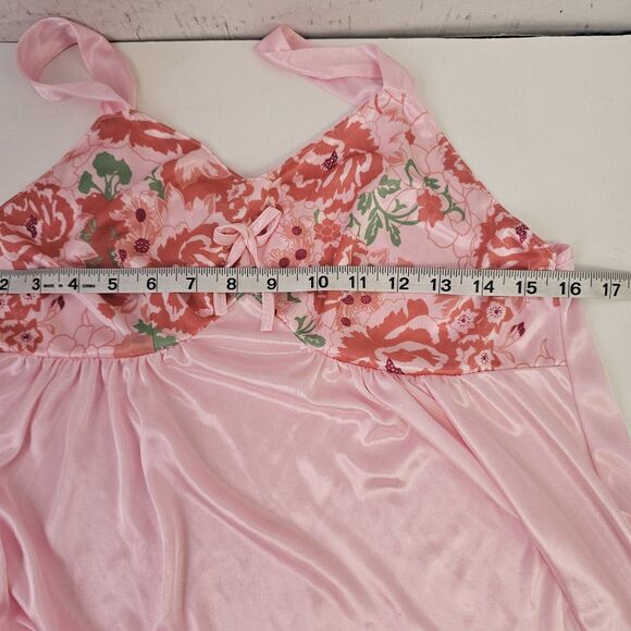 Cozee Corner Women's Robe Gown Set Pink Floral Sz Large Lightweight Comfort F101 - Picture 6 of 10